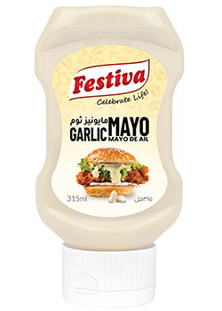Flavored Mayonnaise - Garlic Mayo 315ml Top-down