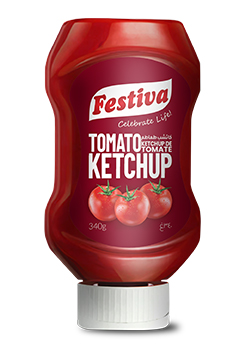 Tomato Ketchup - 340g Top-down