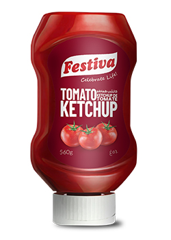 Tomato Ketchup - 560g Top-Down